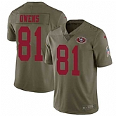 Nike 49ers 81 Terrell Owens Olive Salute To Service Limited Jersey Dzhi,baseball caps,new era cap wholesale,wholesale hats